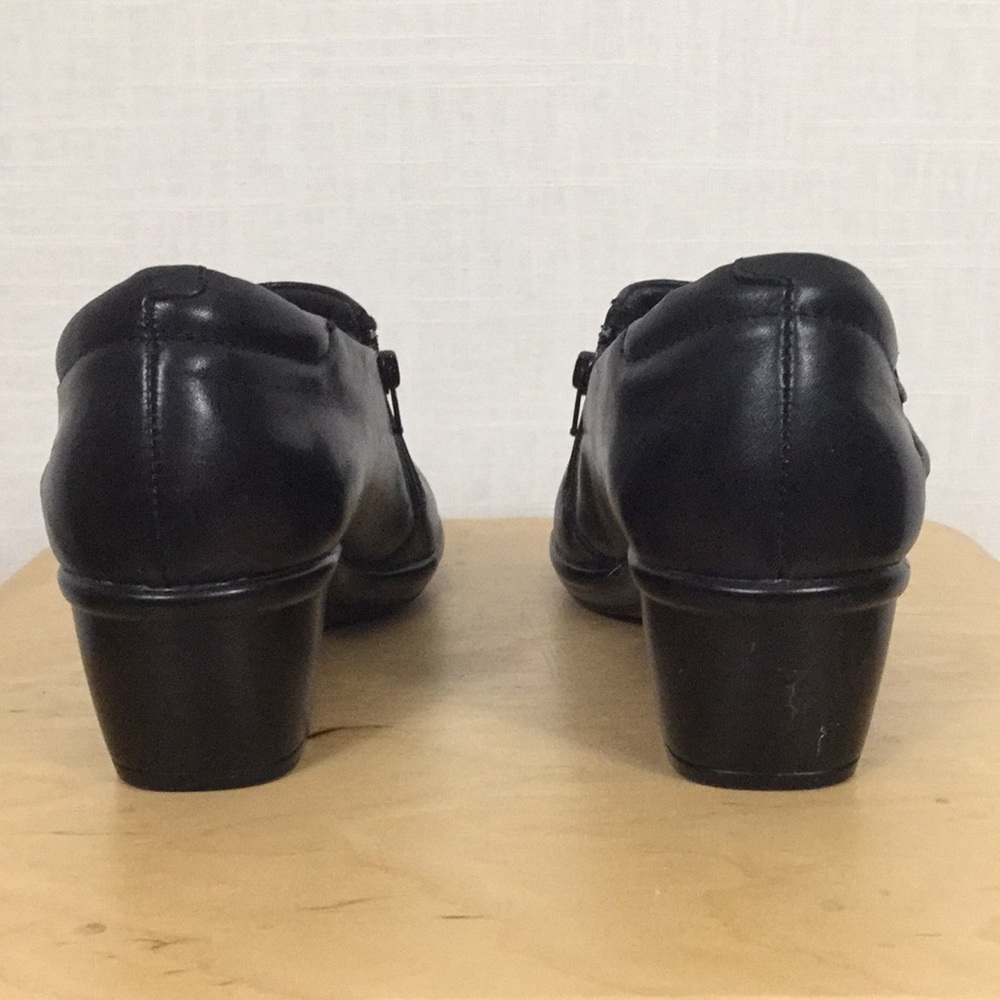 Clarks Black Leather Booties - Euc - image 3
